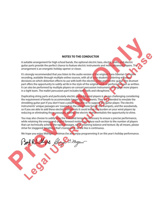 Midnight Christmas Eve As Performed by Trans-Siberian Orchestra 聖誕節 管弦樂團 總譜 | 小雅音樂 Hsiaoya Music