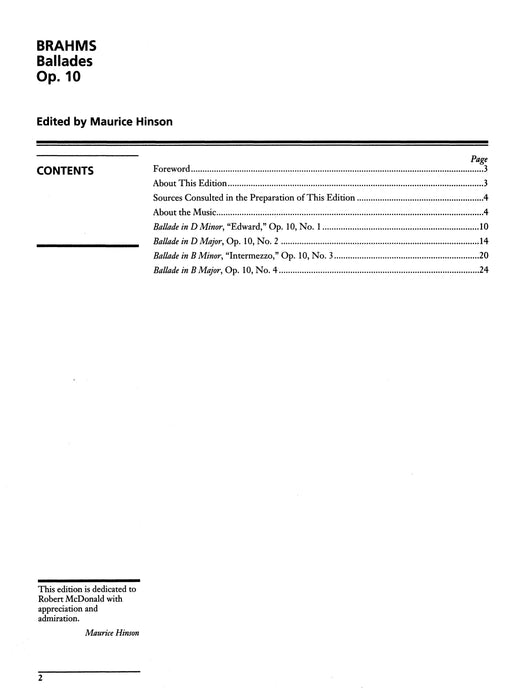 Brahms: Ballades, Opus 10 布拉姆斯 敘事曲 作品 | 小雅音樂 Hsiaoya Music