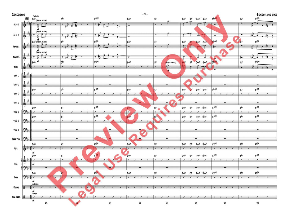 Sunset and Vine 總譜 | 小雅音樂 Hsiaoya Music