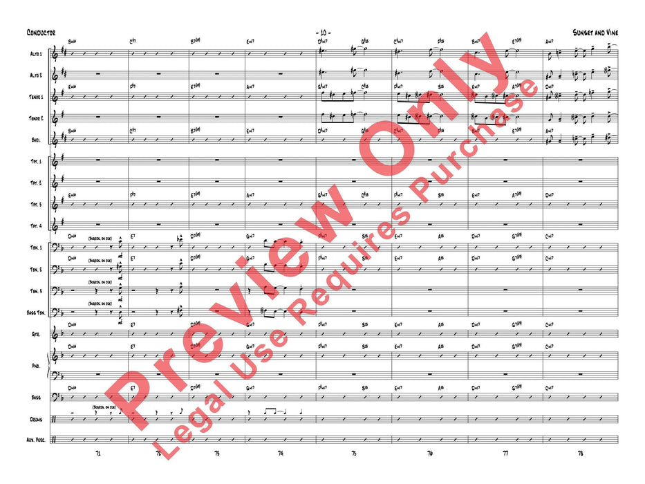 Sunset and Vine 總譜 | 小雅音樂 Hsiaoya Music