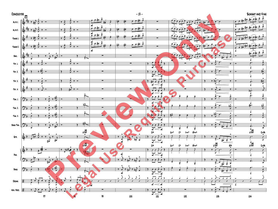 Sunset and Vine 總譜 | 小雅音樂 Hsiaoya Music