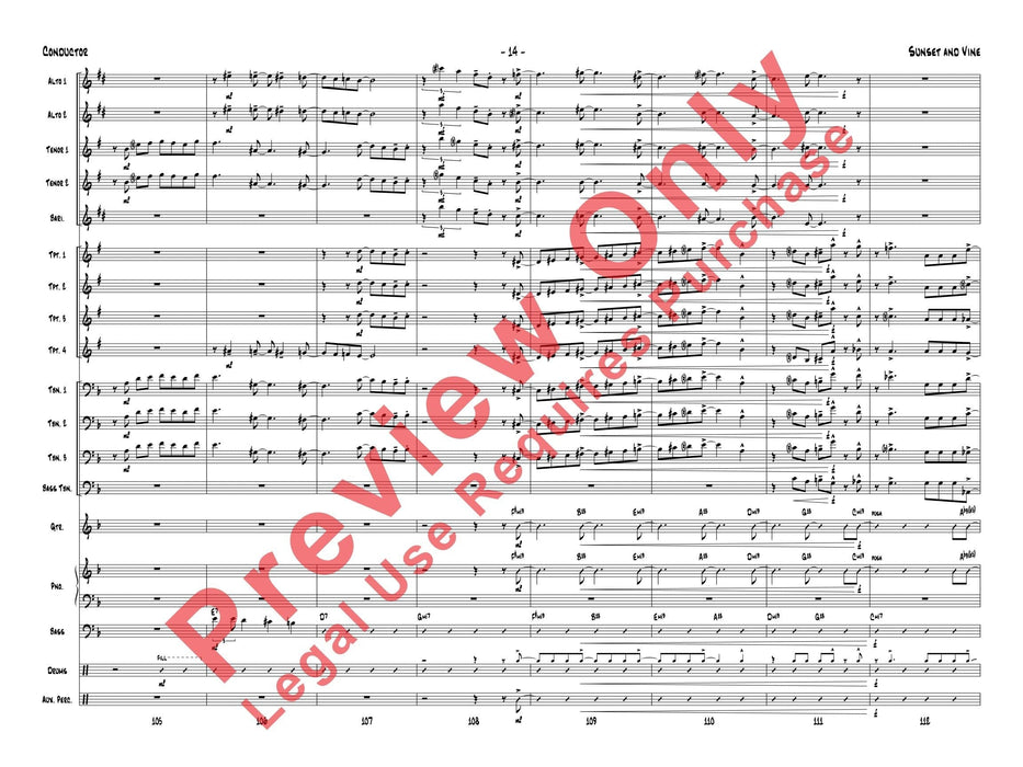 Sunset and Vine 總譜 | 小雅音樂 Hsiaoya Music