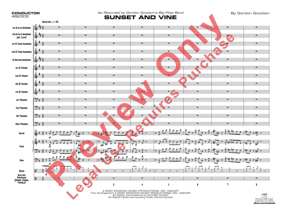 Sunset and Vine 總譜 | 小雅音樂 Hsiaoya Music