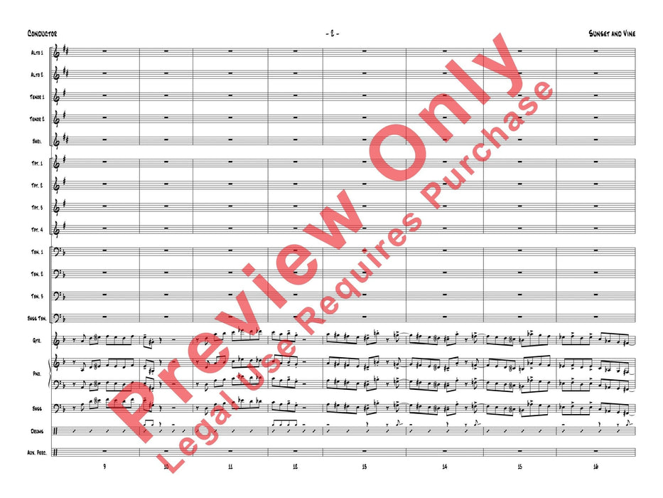 Sunset and Vine 總譜 | 小雅音樂 Hsiaoya Music