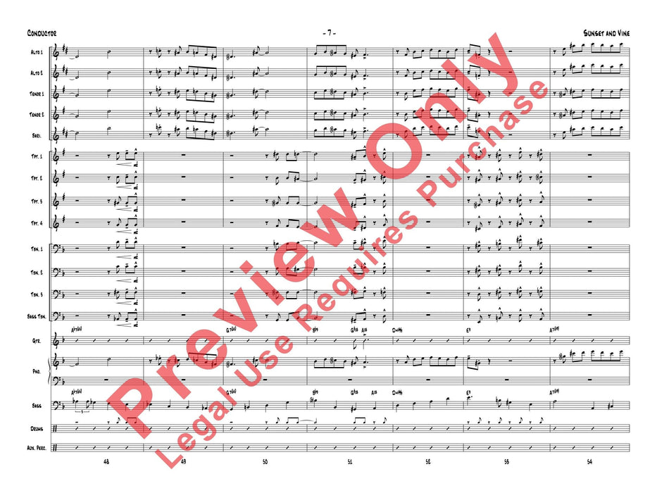 Sunset and Vine 總譜 | 小雅音樂 Hsiaoya Music