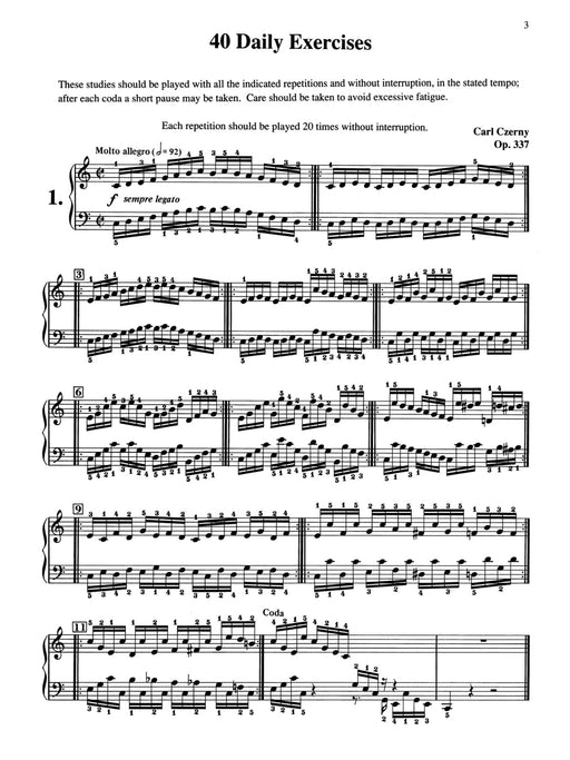 Czerny: 40 Exercises, Opus 337 徹爾尼 練習曲 作品 | 小雅音樂 Hsiaoya Music
