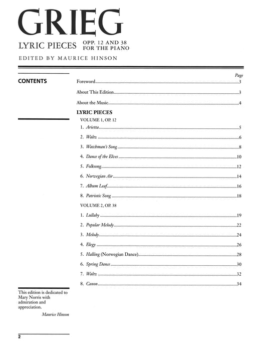 Grieg: Lyric Pieces, Opp. 12 & 38 葛利格 小品 | 小雅音樂 Hsiaoya Music