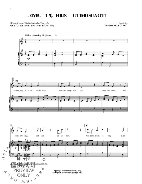 Garden of Song 10 Vocal Solos for Young Voices Featuring Texts by Robert Louis Stevenson 獨奏 | 小雅音樂 Hsiaoya Music