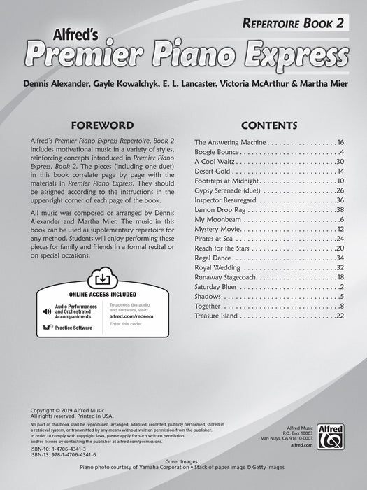 Premier Piano Express, Repertoire Book 2 鋼琴 | 小雅音樂 Hsiaoya Music