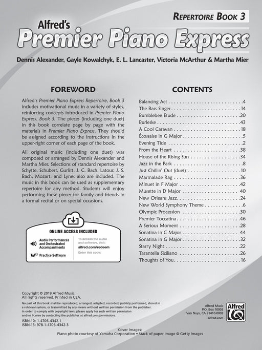Premier Piano Express, Repertoire Book 3 鋼琴 | 小雅音樂 Hsiaoya Music