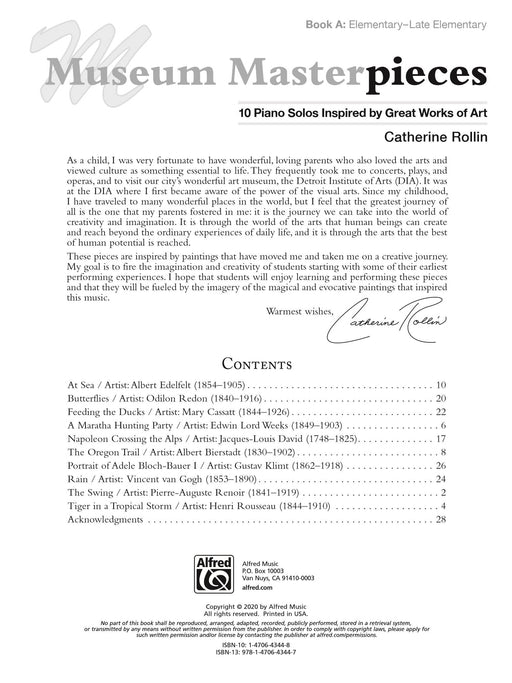 Museum Masterpieces, Book A 10 Piano Solos Inspired by Great Works of Art 小品 鋼琴 獨奏 | 小雅音樂 Hsiaoya Music
