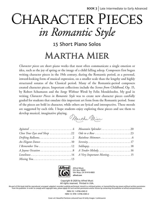Character Pieces in Romantic Style, Book 3 15 Short Piano Solos 小品 風格 鋼琴 獨奏 | 小雅音樂 Hsiaoya Music