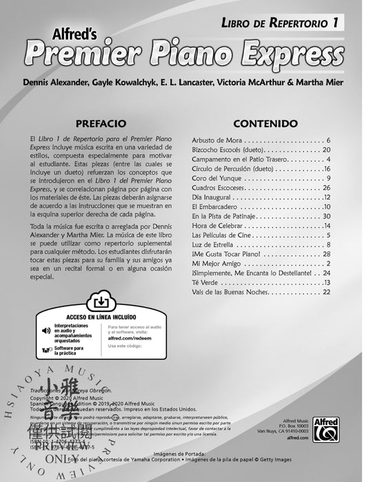 Premier Piano Express, Libro de Repertorio 1 鋼琴 | 小雅音樂 Hsiaoya Music