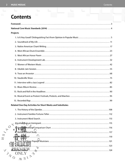 Music Mosaic Exploring the Music of America Through Project-Based Learning | 小雅音樂 Hsiaoya Music