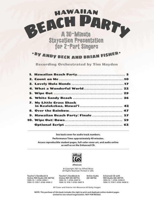 Hawaiian Beach Party A 30-Minute Staycation Presentation for 2-Part Singers | 小雅音樂 Hsiaoya Music