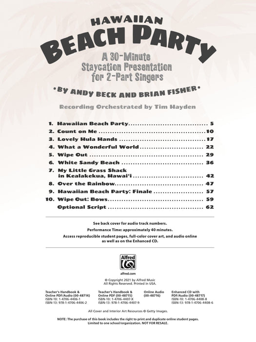 Hawaiian Beach Party A 30-Minute Staycation Presentation for 2-Part Singers | 小雅音樂 Hsiaoya Music