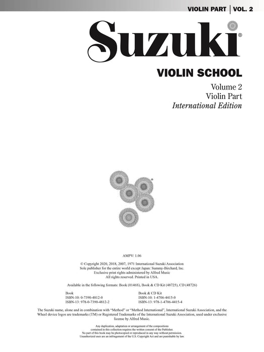 Suzuki Violin School, Volume 2 International Edition 小提琴 | 小雅音樂 Hsiaoya Music
