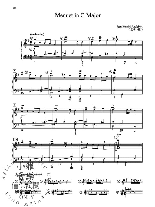 Anthology of Baroque Keyboard Music Late Intermediate to Early Advanced Works by 42 Composers 鍵盤樂器 | 小雅音樂 Hsiaoya Music