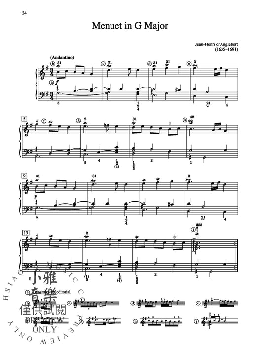 Anthology of Baroque Keyboard Music Late Intermediate to Early Advanced Works by 42 Composers 鍵盤樂器 | 小雅音樂 Hsiaoya Music