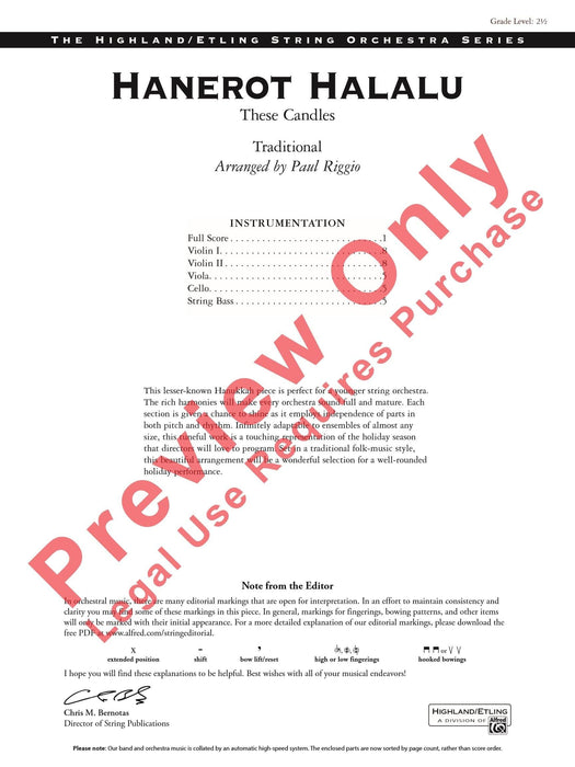 Hanerot Halalu These Candles 總譜 | 小雅音樂 Hsiaoya Music