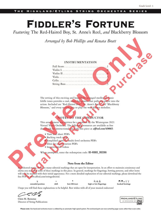 Fiddler's Fortune Featuring: The Red-Haired Boy / St. Anne's Reel / Blackberry Blossom 總譜 | 小雅音樂 Hsiaoya Music