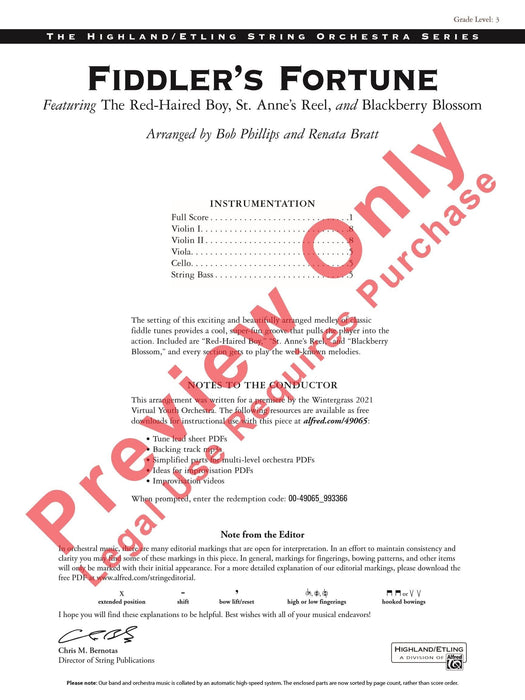 Fiddler's Fortune Featuring: The Red-Haired Boy / St. Anne's Reel / Blackberry Blossom 總譜 | 小雅音樂 Hsiaoya Music