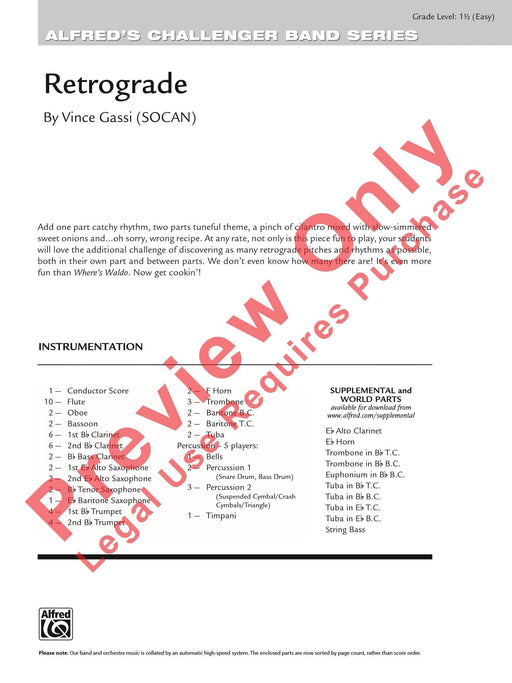 Retrograde 總譜 | 小雅音樂 Hsiaoya Music