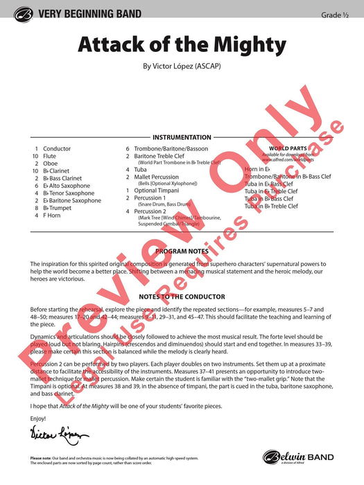 Attack of the Mighty 總譜 | 小雅音樂 Hsiaoya Music