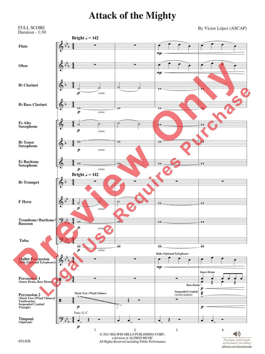 Attack of the Mighty 總譜 | 小雅音樂 Hsiaoya Music