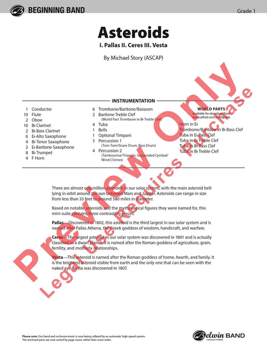 Asteroids I. Pallas II. Ceres III. Vesta 總譜 | 小雅音樂 Hsiaoya Music