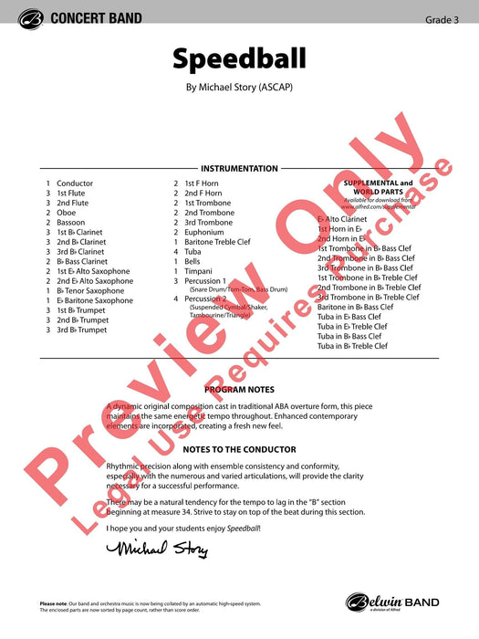 Speedball 總譜 | 小雅音樂 Hsiaoya Music