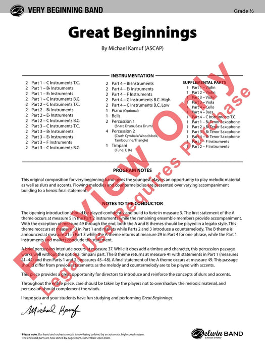 Great Beginnings 總譜 | 小雅音樂 Hsiaoya Music