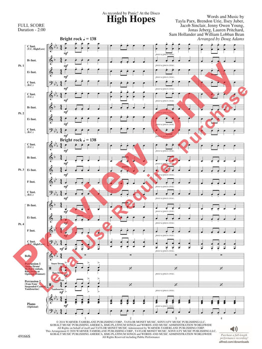 High Hopes 總譜 | 小雅音樂 Hsiaoya Music