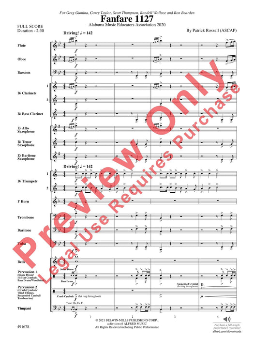Fanfare 1127 Alabama Music Educators Association 2020 號曲 總譜 | 小雅音樂 Hsiaoya Music
