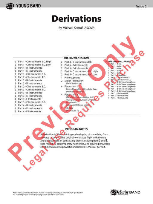 Derivations 總譜 | 小雅音樂 Hsiaoya Music