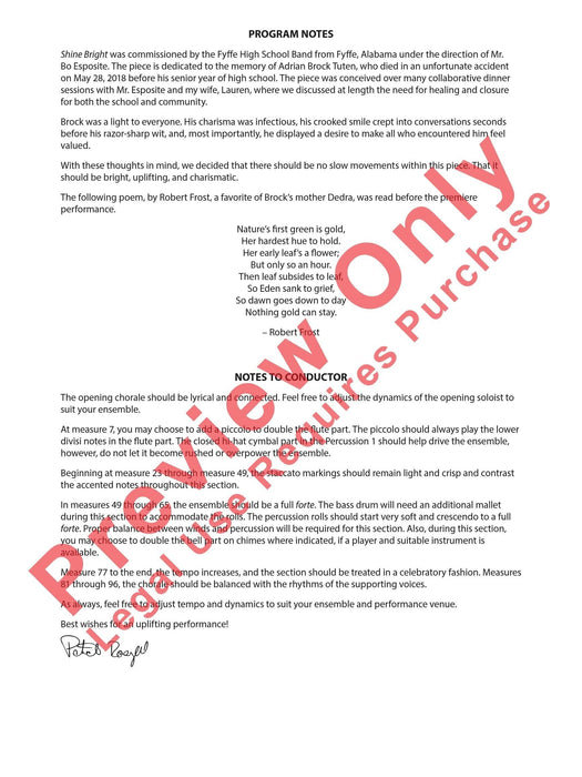 Shine Bright (for Brock) 總譜 | 小雅音樂 Hsiaoya Music