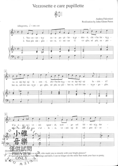 Italian Arias of the Baroque and Classical Eras An Authoritative Edition Based on Authentic Sources 詠唱調 巴洛克古典 | 小雅音樂 Hsiaoya Music