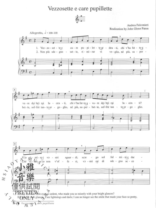 Italian Arias of the Baroque and Classical Eras An Authoritative Edition Based on Authentic Sources 詠唱調 巴洛克古典 | 小雅音樂 Hsiaoya Music