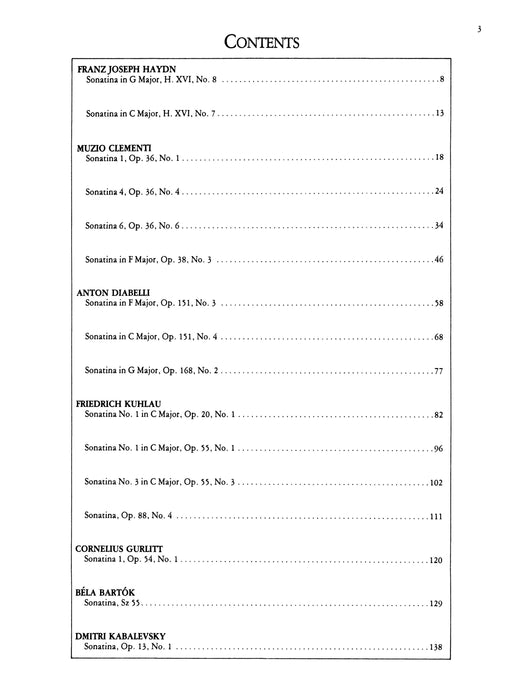 Essential Keyboard Repertoire, Volume 3 (Sonatinas) 16 Early / Late Intermediate Sonatinas in Their Original Form---Classical to Modern 鍵盤樂器 小奏鳴曲 古典 | 小雅音樂 Hsiaoya Music