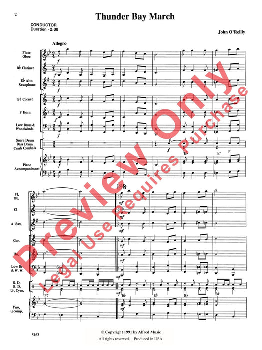 Thunder Bay March 進行曲 總譜 | 小雅音樂 Hsiaoya Music
