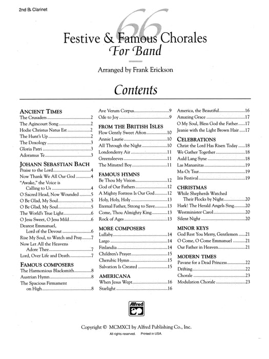 66 Festive & Famous Chorales for Band 合唱 | 小雅音樂 Hsiaoya Music