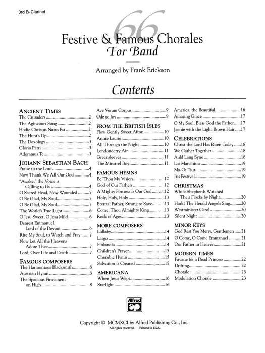 66 Festive & Famous Chorales for Band 合唱 | 小雅音樂 Hsiaoya Music