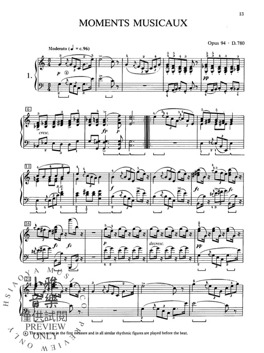 Schubert: Moments musicaux, Opus 94 and Impromptus, Opp. 90 & 142 舒伯特 樂興之時作品 即興曲 | 小雅音樂 Hsiaoya Music