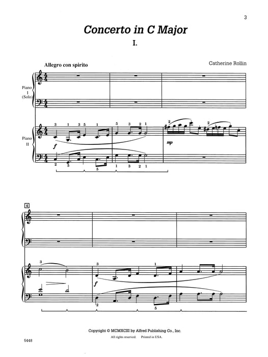 Concerto in C Major In Three Movements for Solo Piano with Piano Accompaniment 協奏曲 獨奏 鋼琴 伴奏 | 小雅音樂 Hsiaoya Music