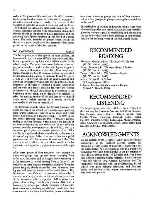 Impromptus: Opus 142 舒伯特 即興曲 作品 | 小雅音樂 Hsiaoya Music