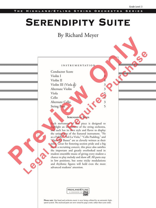Serendipity Suite 組曲 總譜 | 小雅音樂 Hsiaoya Music