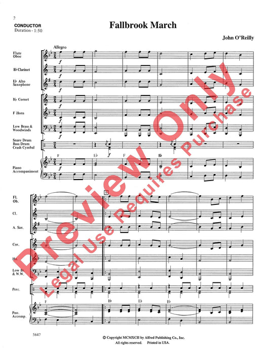 Fallbrook March 進行曲 總譜 | 小雅音樂 Hsiaoya Music