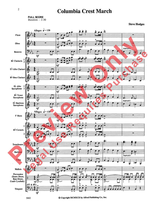 Columbia Crest March 進行曲 總譜 | 小雅音樂 Hsiaoya Music