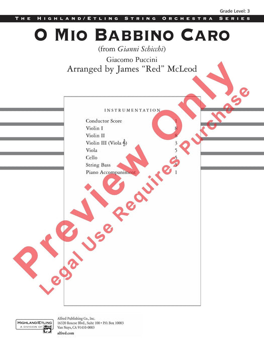 O Mio Babbino Caro from Gianni Schicchi (Theme from the film A Room with a View) 強尼史基基 總譜 | 小雅音樂 Hsiaoya Music