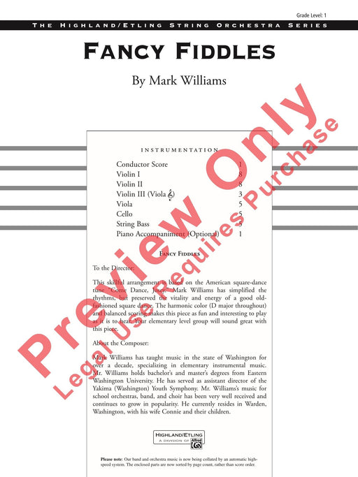 Fancy Fiddles 幻想曲 總譜 | 小雅音樂 Hsiaoya Music